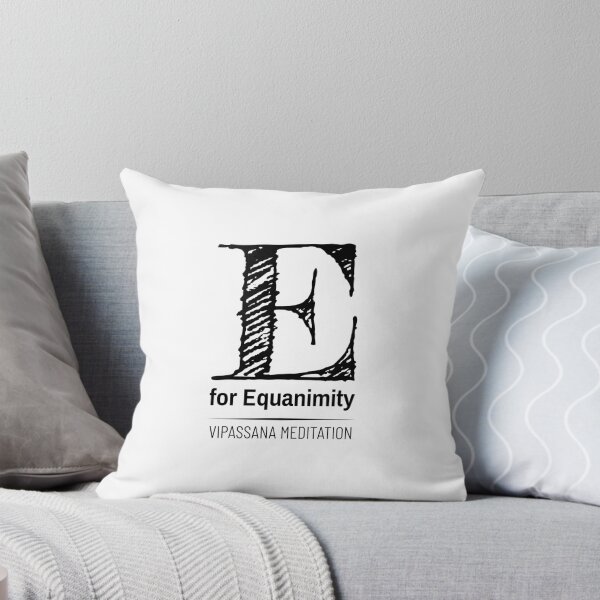 Item preview, E for Equanimity Typography Vipassana Meditation designed and sold by GraTEEtude.