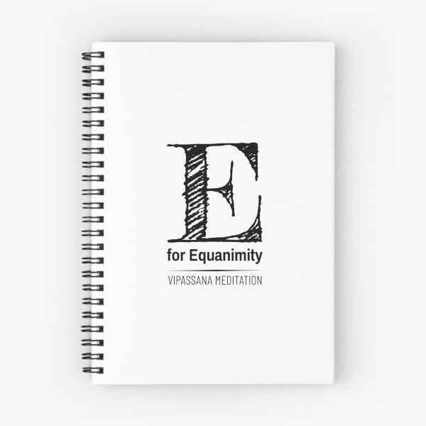 Item preview, E for Equanimity Typography Vipassana Meditation designed and sold by GraTEEtude.