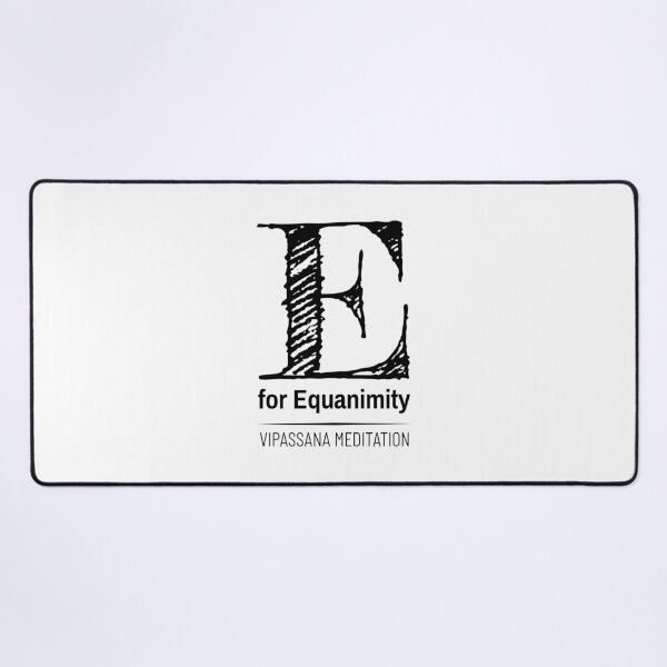 Item preview, E for Equanimity Typography Vipassana Meditation designed and sold by GraTEEtude.