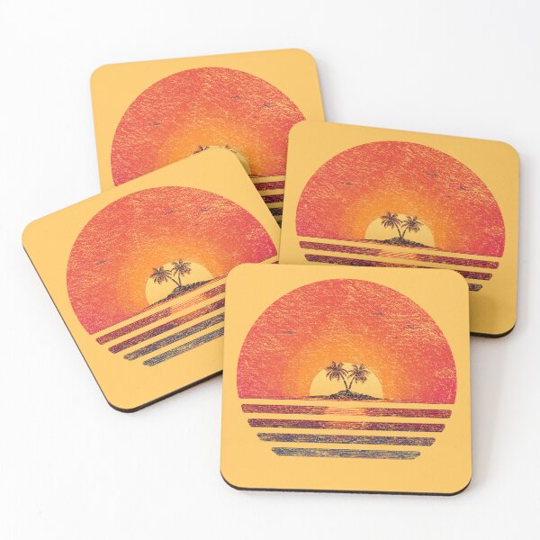Item preview, Retro sunset and palms island designed and sold by analogsandpixel.