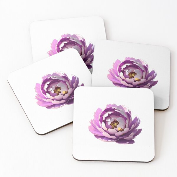 Item preview, peony purple gold designed and sold by Rainbow Paws Garden.