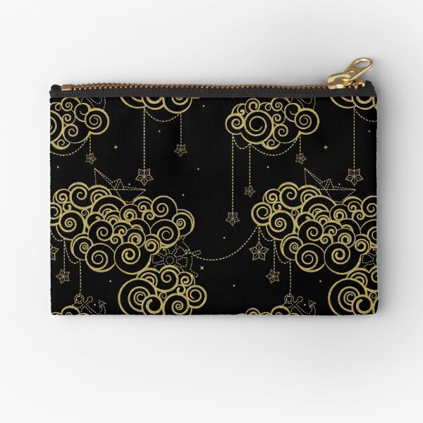 Gold Nautical Skies Zipper Pouch