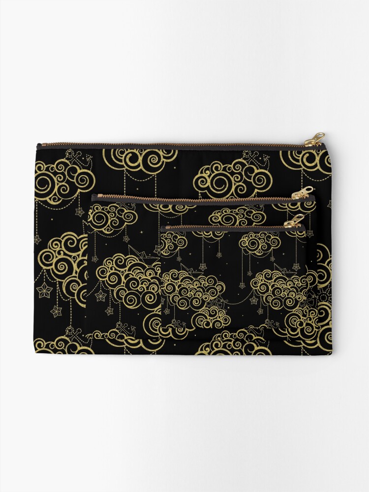 Alternate view of Gold Nautical Skies Zipper Pouch