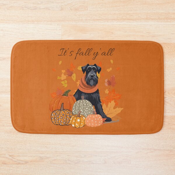 Item preview,  'It's Fall Y'all - Giant Schnauzer with Pumpkins and Leaves" designed and sold by GoodyPaws.