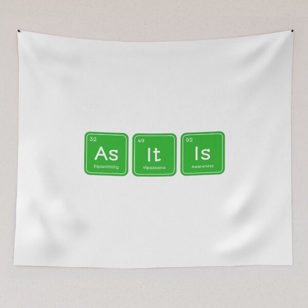 Item preview, As It Is Equanimity Vipassana Meditation Awareness Chemistry Periodic Table designed and sold by GraTEEtude.