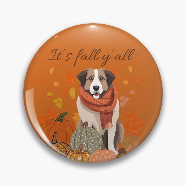Item preview,   'It's Fall Y'all - Karst Shepherd Dog with Pumpkins and Leaves" designed and sold by GoodyPaws.