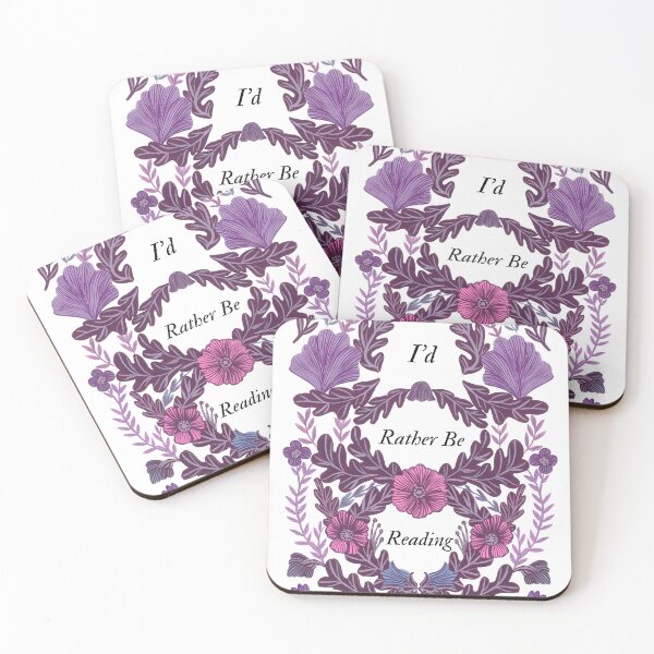 Item preview, I'd Rather Be Reading Enchanting Purple Floral Wreath - Nature-Inspired Art by Jemma Jamie Skidmore designed and sold by Jemma Jamie Skidmore.