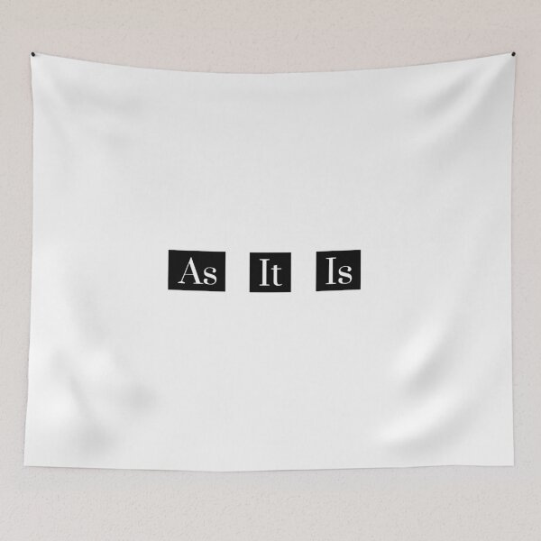 Item preview, As It Is Equanimity Vipassana Meditation Awareness Typography designed and sold by GraTEEtude.