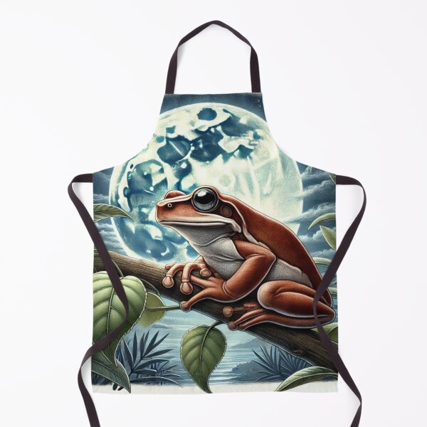 Item preview, Tranquil Moonlit Brown Whistling Tree Frog designed and sold by NocturnalNook.