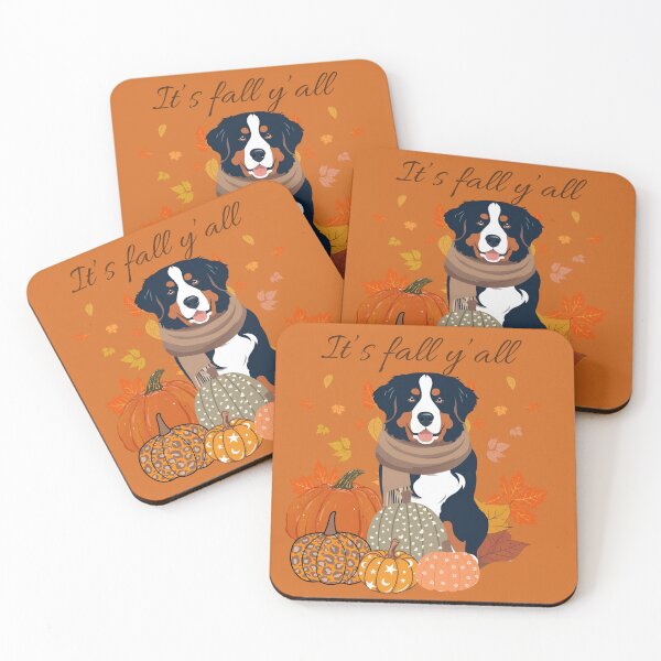 Item preview,    'It's Fall Y'all - Karst Shepherd Dog with Pumpkins and Leaves" designed and sold by GoodyPaws.