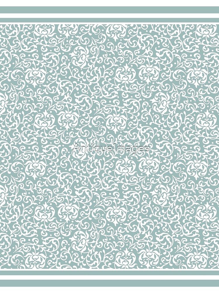 Victorian Floral Celadon Green by AntiqueImages