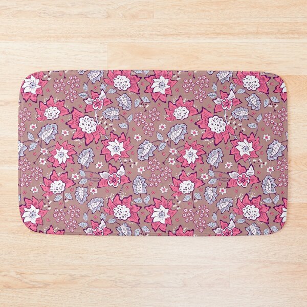 Item preview, Cheerful Folk, Pink flowers on a light brown background designed and sold by Alex  Blud.