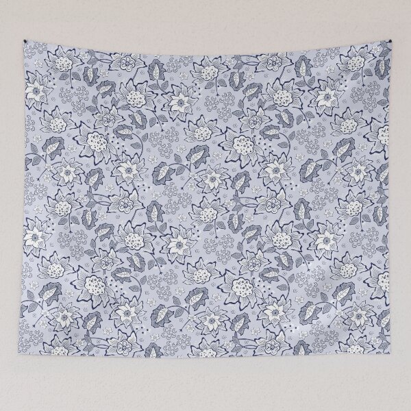 Item preview, Cheerful Folk, Light gray flowers on a light gray background designed and sold by Alex  Blud.