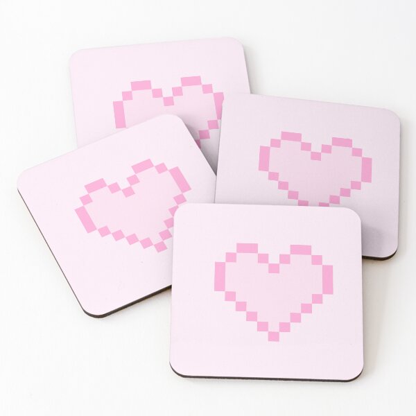 Item preview, pastel pink pixel heart designed and sold by Cre8iveCat.