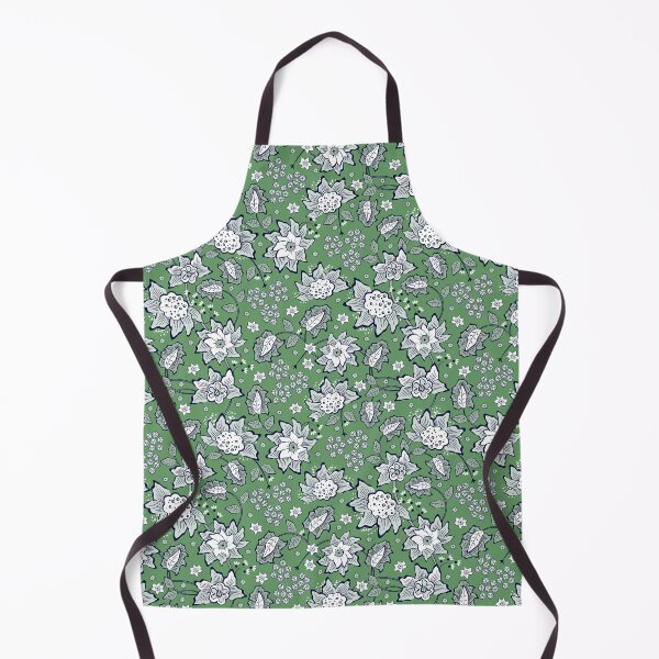 Item preview, Cheerful Folk, Light emerald flowers on emerald background designed and sold by Alex  Blud.