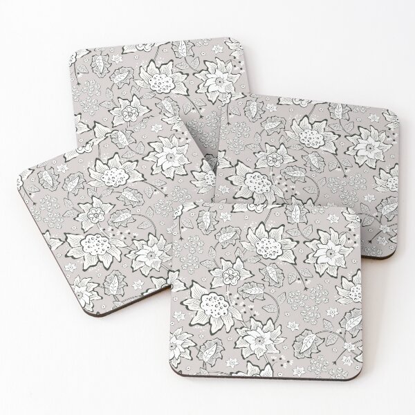 Item preview, Cheerful Folk, Light beige flowers on a light brown background designed and sold by Alex  Blud.