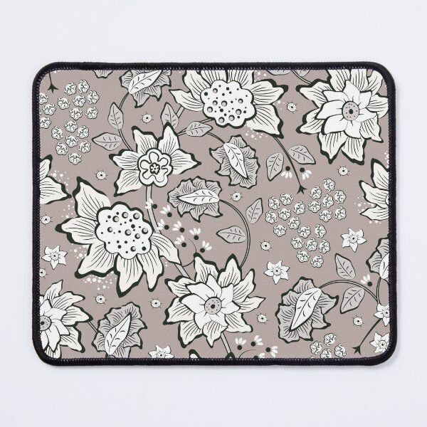 Item preview, Cheerful Folk, Light beige flowers on a brown background designed and sold by Alex  Blud.