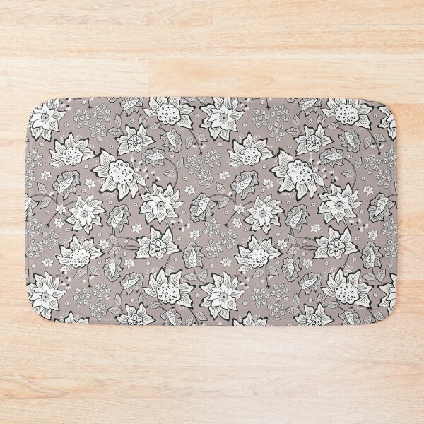 Item preview, Cheerful Folk, Light beige flowers on a brown background designed and sold by Alex  Blud.