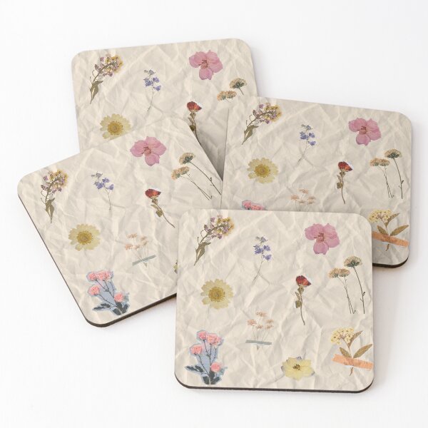 Item preview, Dried Scrapbook Flowers with Paper Texture Background designed and sold by designsbylaur3n.