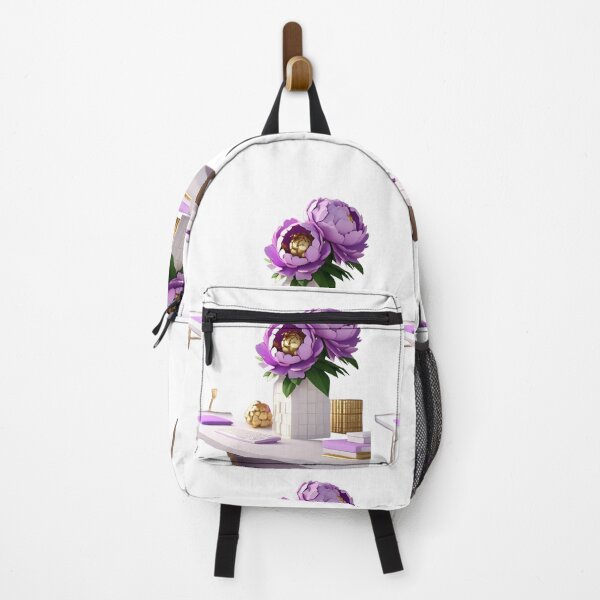 Item preview, peony purple gold in office designed and sold by Rainbow Paws Garden.