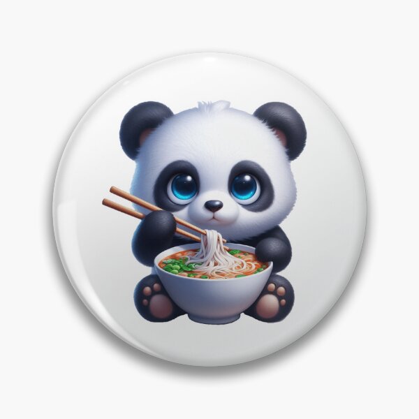 Item preview, Cute Panda Eating Noodles 3 designed and sold by PANDALOVEART.
