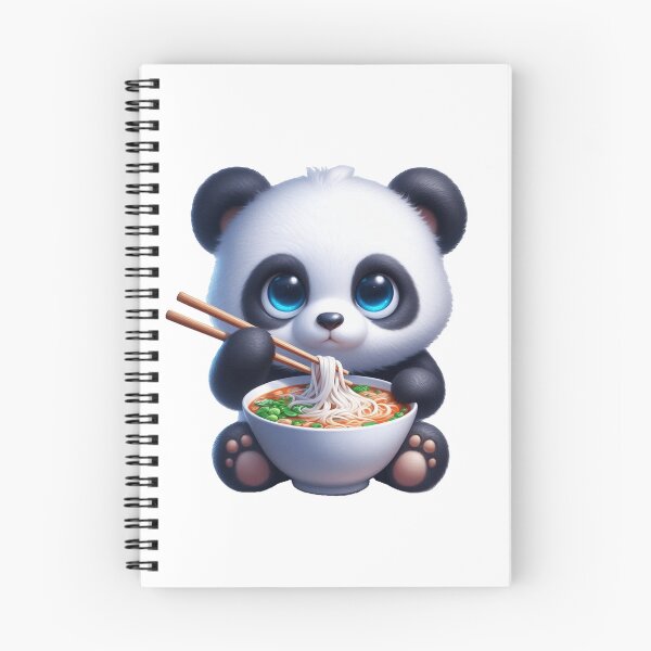 Item preview, Cute Panda Eating Noodles 3 designed and sold by PANDALOVEART.