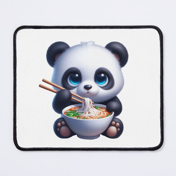 Item preview, Cute Panda Eating Noodles 3 designed and sold by PANDALOVEART.