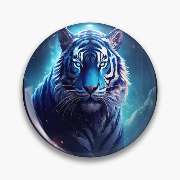 Artikelvorschau, Blauer Fantasietiger entworfen und verkauft von BirdsnStuff.