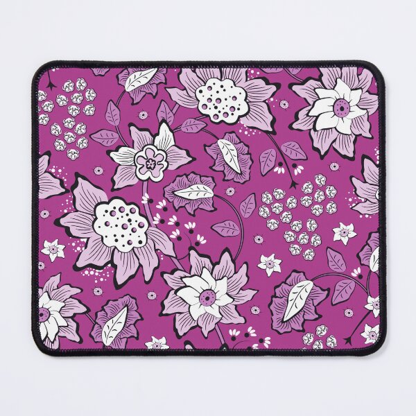 Item preview, Cheerful Folk, Light fuchsia flowers on fuchsia background designed and sold by Alex  Blud.