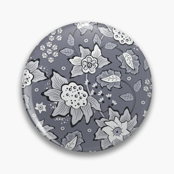 Item preview, Cheerful Folk, Light gray flowers on a dark gray background designed and sold by Alex  Blud.