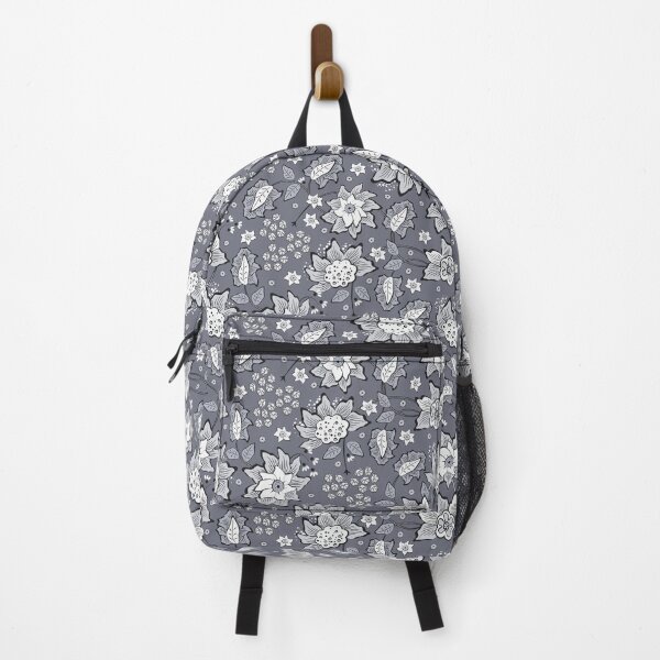 Item preview, Cheerful Folk, Light gray flowers on a dark gray background designed and sold by Alex  Blud.
