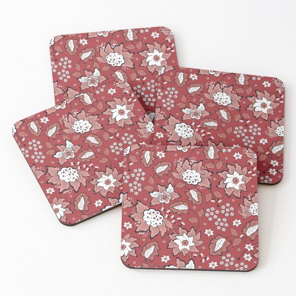 Item preview, Cheerful Folk, Red flowers on a red background designed and sold by Alex  Blud.