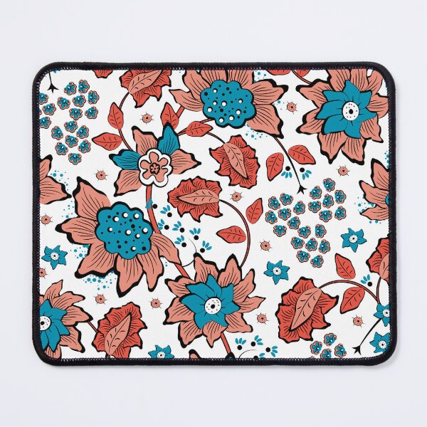 Item preview, Cheerful Folk, Red and blue flowers on a white background designed and sold by Alex  Blud.