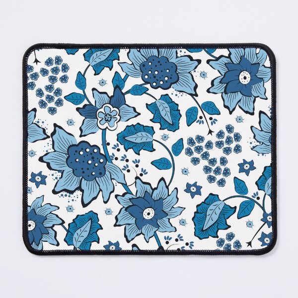 Item preview, Cheerful Folk, Blue flowers on a white background designed and sold by Alex  Blud.