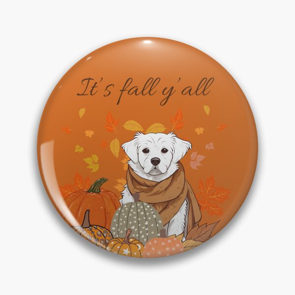 Item preview,   'It's Fall Y'all - Hollandse smoushond with Pumpkins and Leaves" designed and sold by GoodyPaws.