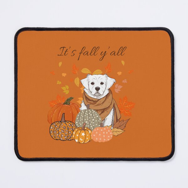 Item preview,   'It's Fall Y'all - Hollandse smoushond with Pumpkins and Leaves" designed and sold by GoodyPaws.