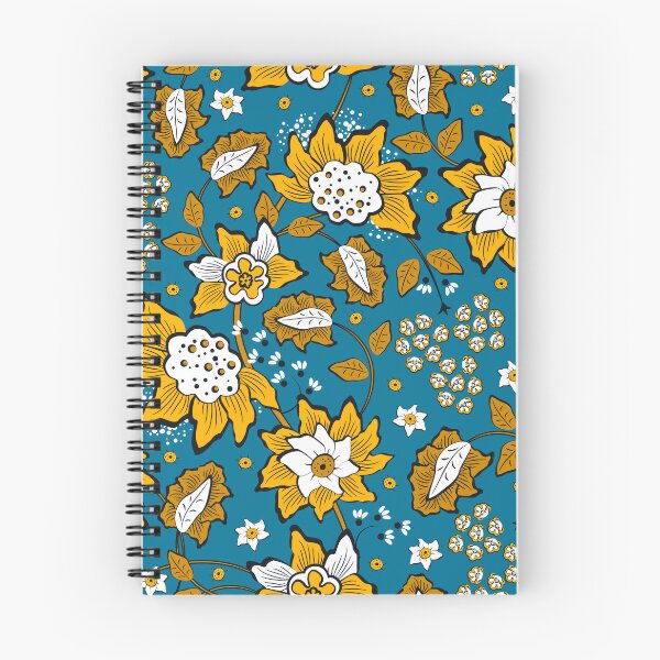 Item preview, Cheerful Folk, Yellow flowers on a blue background designed and sold by Alex  Blud.