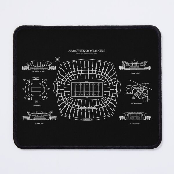 Item preview, Arrowhead Stadium (White Stencil-No Background) designed and sold by BGALAXY.