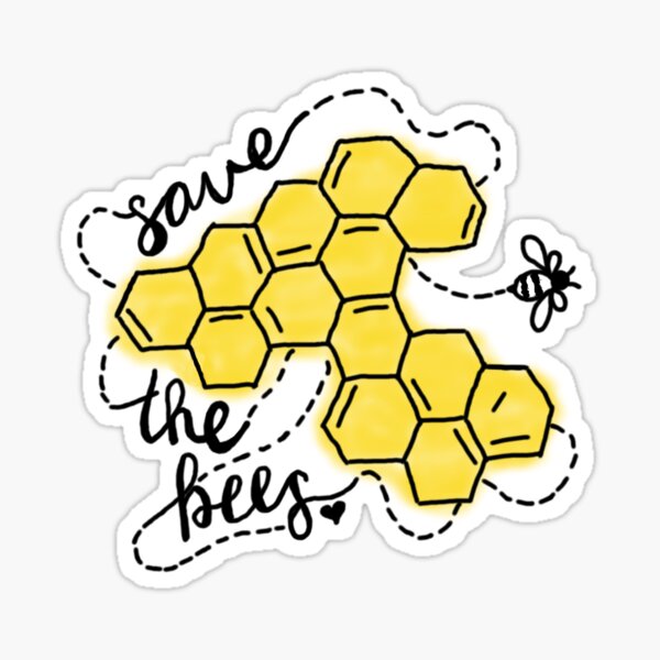 Save the Bees Honeycomb Sticker
