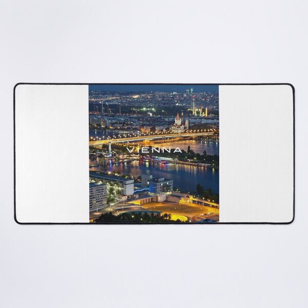 Item preview, Vienna Skyline: Evening Panorama over the Danube designed and sold by AustriabyPublic.