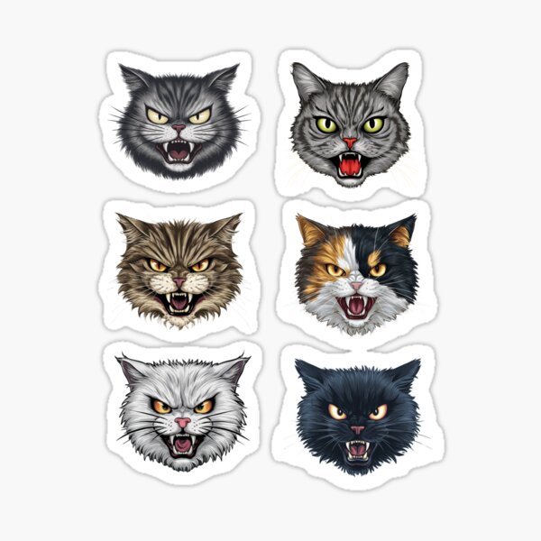 Artikel-Vorschau von fauchende Katze, designt und verkauft von Playful Strokes.