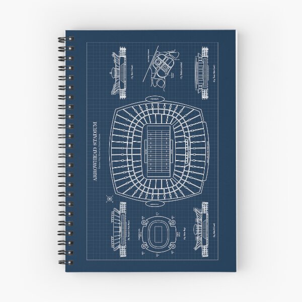 Item preview, Arrowhead Stadium (Navy Blueprint) designed and sold by BGALAXY.