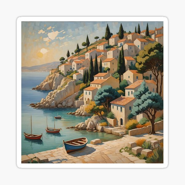 Item preview, Coastal Mediterranean Scenery Memories designed and sold by ponted.