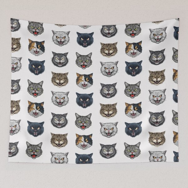 Item preview, hissing cat designed and sold by Playful Strokes pom@pom.