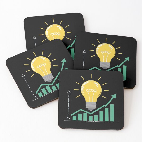 Item preview, Light bulb shining over a graph designed and sold by IdeaND.