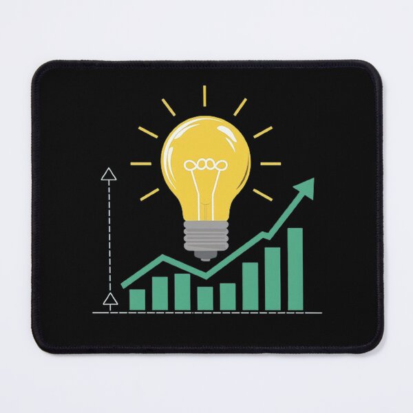 Item preview, Light bulb shining over a graph designed and sold by IdeaND.