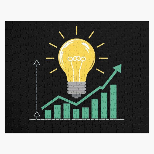 Item preview, Light bulb shining over a graph designed and sold by IdeaND.