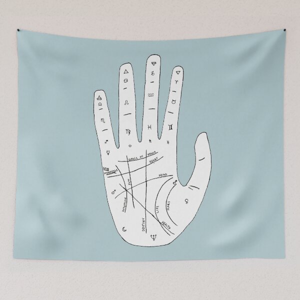 Item preview, Palmistry Chart Illustration designed and sold by Kris Orion Rose.