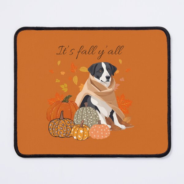 Item preview, of 'It's Fall Y'all - Central Asian Shepherd Dog with Pumpkins and Leaves" designed and sold by GoodyPaws.