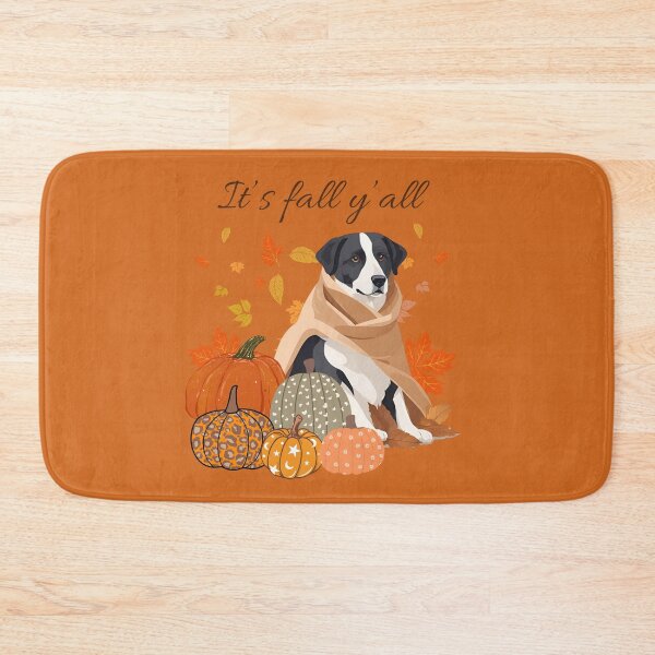 Item preview, of 'It's Fall Y'all - Central Asian Shepherd Dog with Pumpkins and Leaves" designed and sold by GoodyPaws.